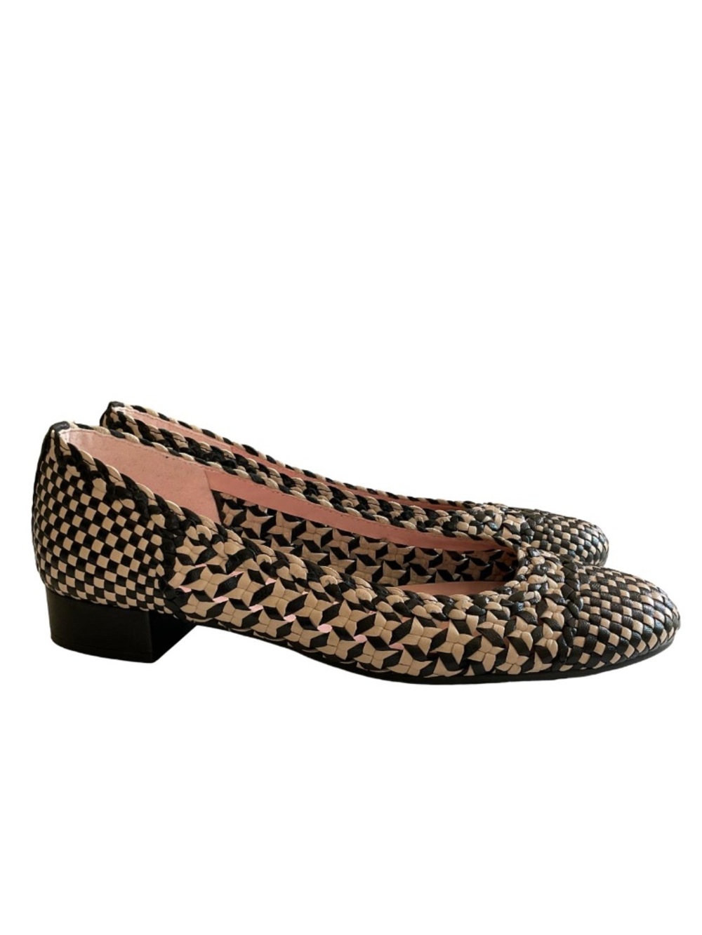 Pretty Ballerinas Woven Heeled Ballet Flats